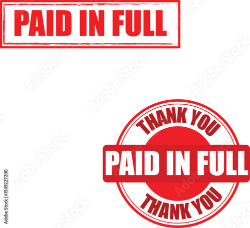 Paid in full vector stamp isolated on transparent background  Paid in full grunge rubber stamp on white background, vector illustration