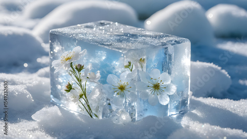 Eternal Bloom – The Garden Preserved in Winter's Embrace