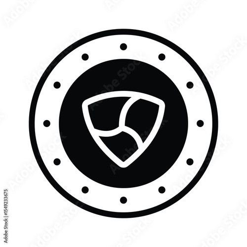A premium glyph icon of nem coin token