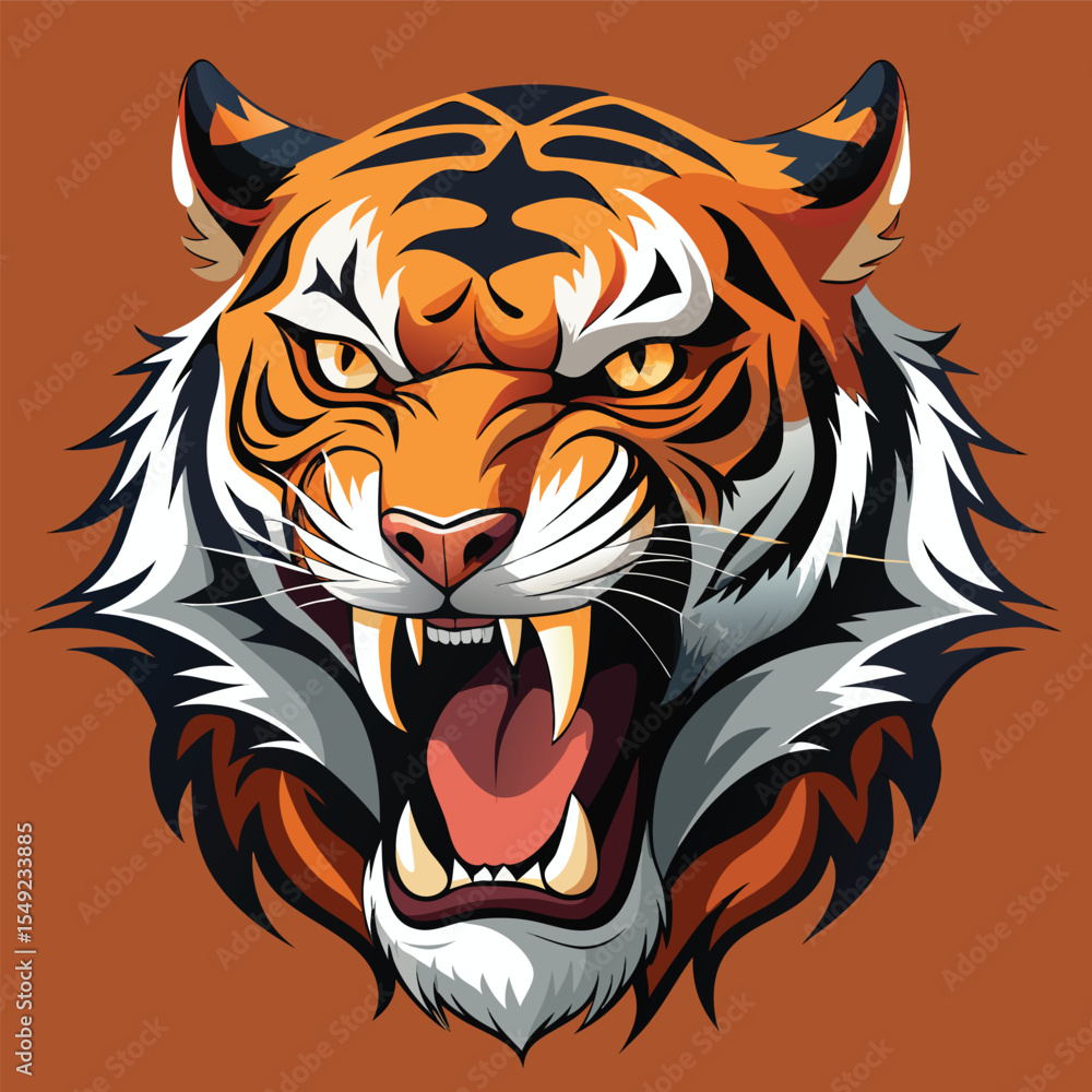 Obraz premium tiger head vector