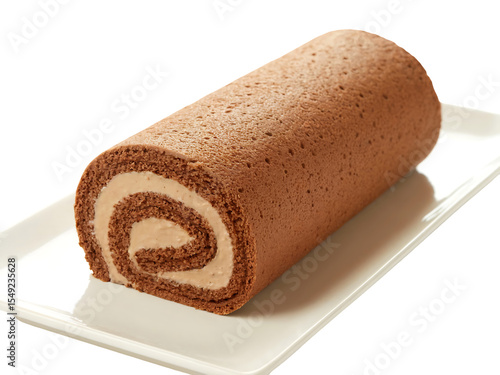 Chocolate Swiss Roll Delicious Dessert Perfection isolated on transparent background