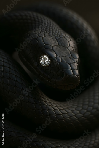 Black Snake with Diamond Eye