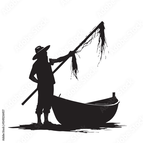 fishing boat silhouette