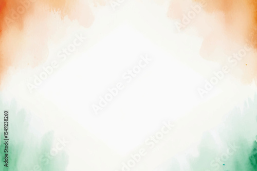 Indian Flag Abstract: A vibrant watercolor abstract design representing the independence, day, 15th, august, 26th, jan, republic colors, of the Indian flag. A visual representation of the Indian flag.