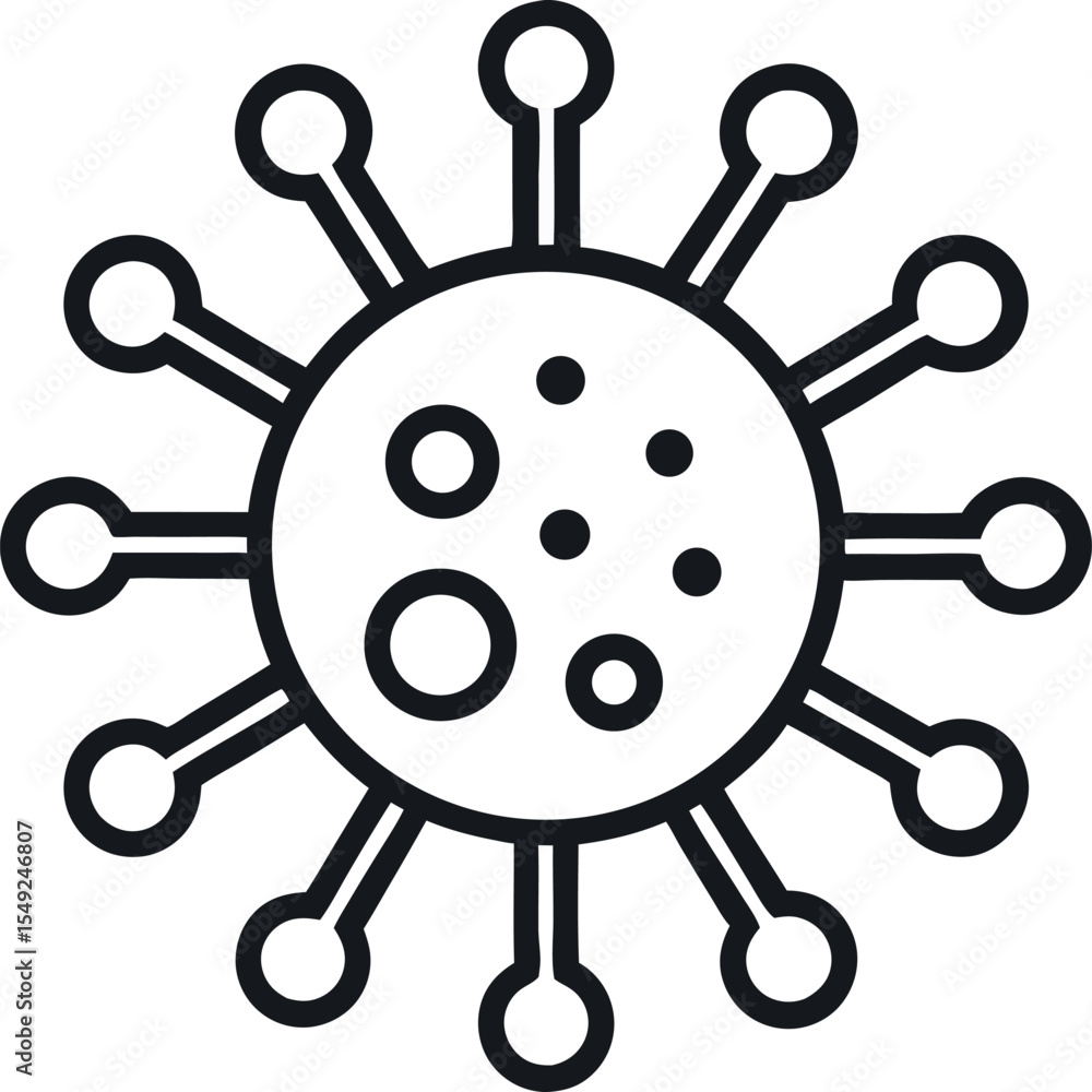 Fototapeta premium virus outline icon