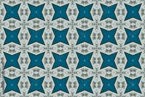 Seamless Interior Decoration Background Design Graphic Symmetric Wallpaper Cloth Texture Perspective Tile Luxury Fabric Template Textile Art Fashion Visual Geometric Digital Endless Shape Pattern.