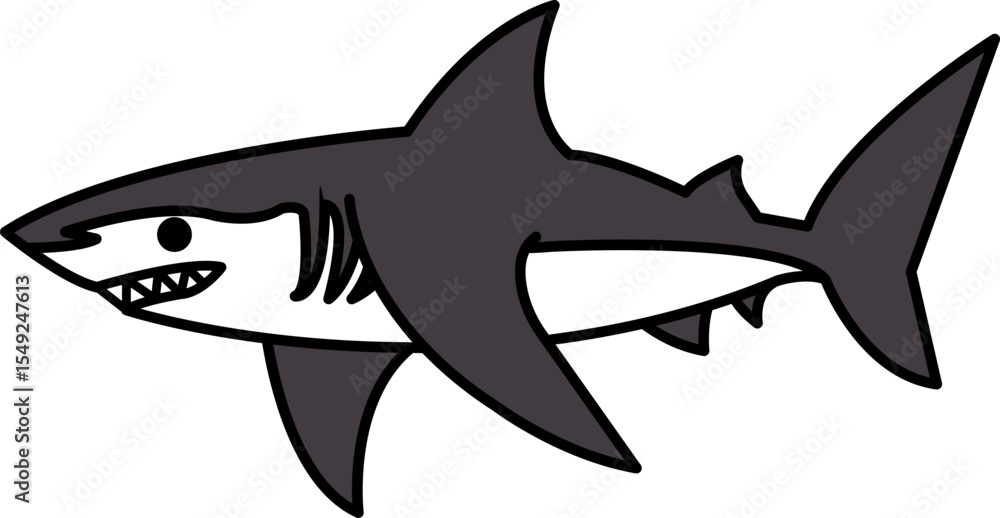 Fototapeta premium isolate shark icon vector