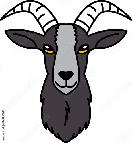 isolate goat icon vector