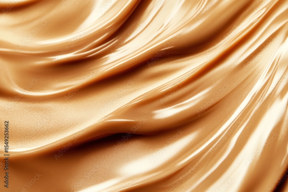 Fototapeta premium Golden tan liquid makeup texture