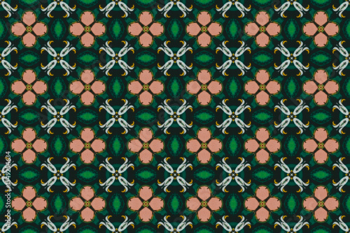 Seamless Interior Decoration Background Design Graphic Symmetric Wallpaper Cloth Texture Perspective Tile Luxury Fabric Template Textile Art Fashion Visual Geometric Digital Endless Shape Pattern.