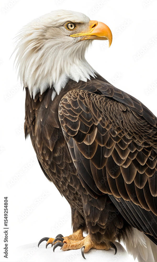 bald eagle on white background bald eagle on white background