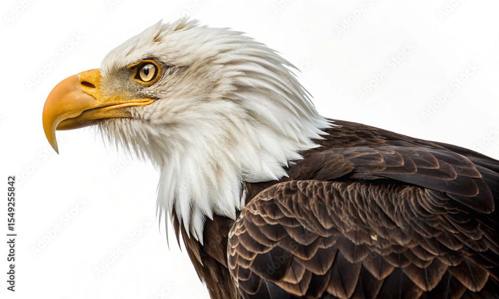 Obraz premium bald eagle on white background