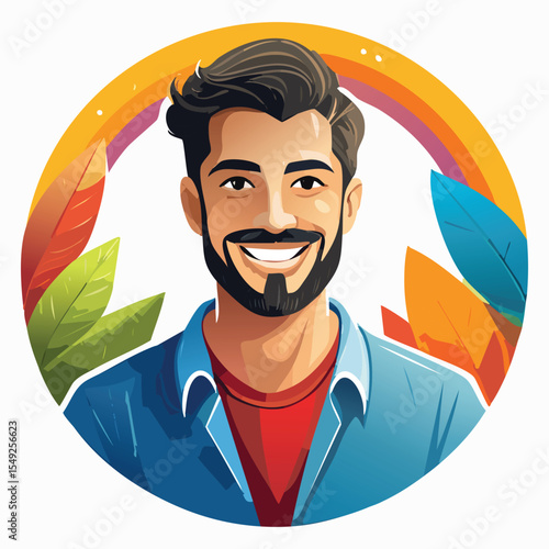 circular logo for an art therapist that works 