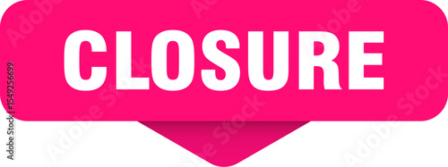 closure sticker. closure sign on transparent background