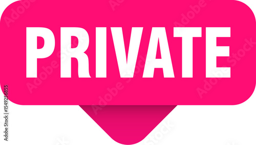private sticker. private sign on transparent background