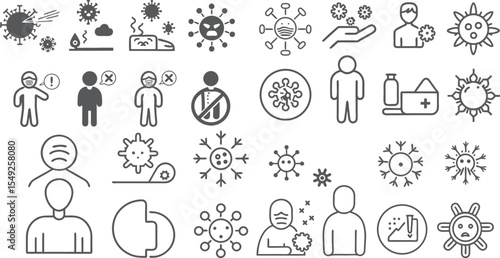 Comprehensive Set of COVID-19 Awareness and Prevention Icons