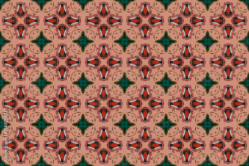 Seamless Interior Decoration Background Design Graphic Symmetric Wallpaper Cloth Texture Perspective Tile Luxury Fabric Template Textile Art Fashion Visual Geometric Digital Endless Shape Pattern.