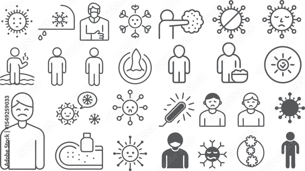 Comprehensive COVID-19 Health and Safety Icons Collection Comprehensive COVID-19 Health and Safety Icons Collection
