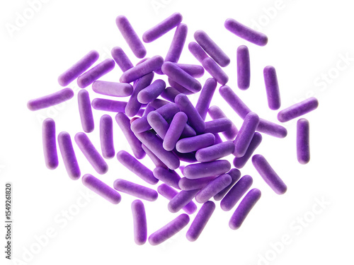   photography of bacillus anthracis microorganisms isolated on white background  PNG ,ai generated