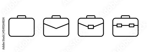Briefcase icon vector. suitcase sign and symbol. luggage symbol.