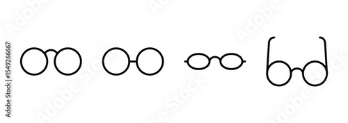 Glasses icon vector. Glasses sign and symbol