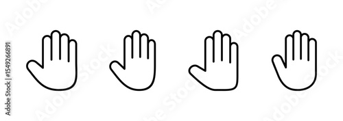 Hand icon vector. hand sign and symbol. palm