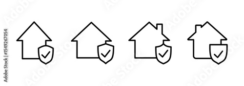 home insurance icon vector. home protection sign and symbol