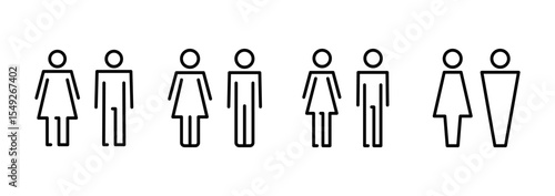 Man and woman icon vector. male and female sign and symbol. Girls and boys