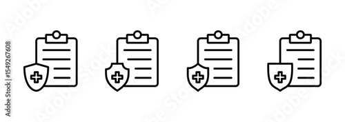 Medical insurance icon vector. health insurance sign and symbol
