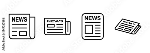 Newspaper icon vector. news paper sign and symbolign