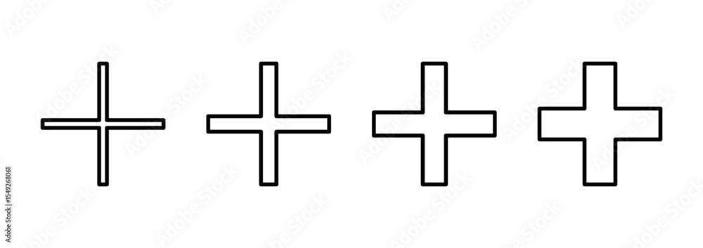 Obraz premium Plus icon vector. Add plus sign and symbol