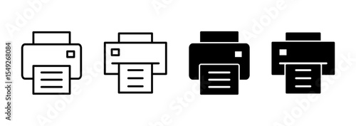 Print icon vector. printer sign and symbol