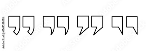 Quote icon vector. Quotation mark sign and symbol