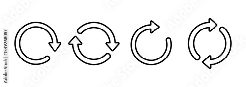 Refresh icon vector. Reload sign and symbol. Update icon.