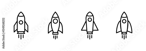 Rocket icon vector. Startup sign and symbol. rocket launcher icon