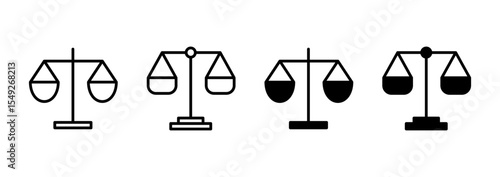 Scales icon vector. Law scale icon. Justice sign and symbol