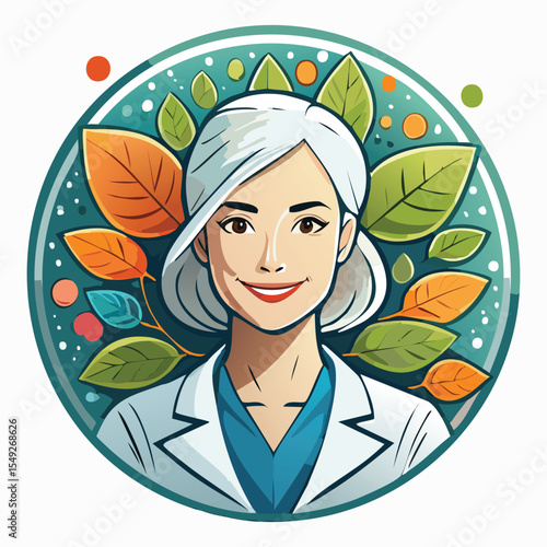 circular logo for an art therapist that works 