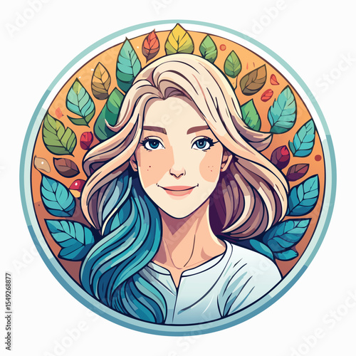 circular logo for an art therapist that works 