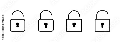 Unlock icon vector. Unlock sign and symbol. unlocked padlock icon