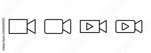 Video icon vector. video camera sign and symbol. movie sign. cinema