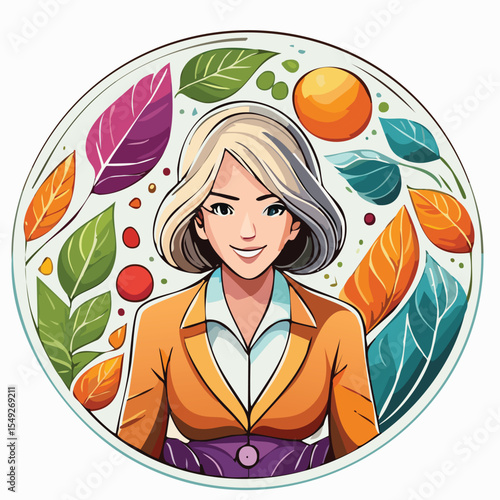 circular logo for an art therapist that works 