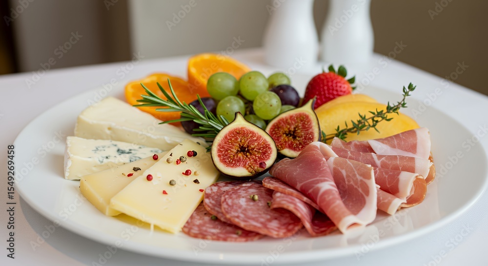 Indulge in a delectable charcuterie board featuring gourmet cheeses, cured meats, and fresh fruit, a perfect appetizer for any occasion. Indulge in a delectable charcuterie board featuring gourmet cheeses, cured meats, and fresh fruit, a perfect appetizer for any occasion.