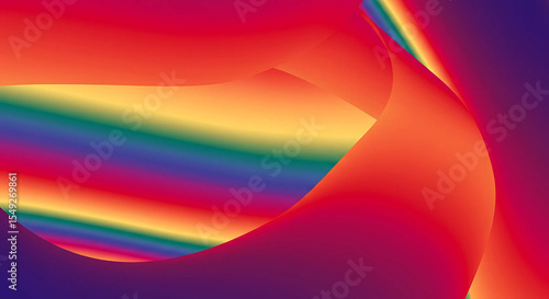 Abstract rainbow swirls in vibrant hues, creating a dynamic and colorful composition.