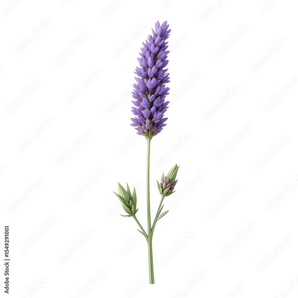 Fototapeta premium Single Lavender Sprig Illustration