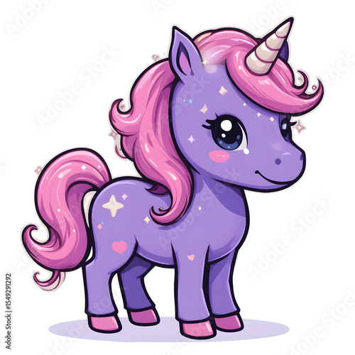 Cute Purple Unicorn