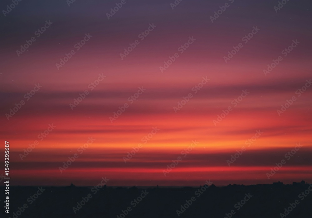 Radiant red sunset casting warm glow Radiant red sunset casting warm glow