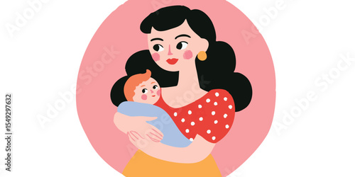 Mother's love, a tender embrace, a new beginning, gentle touch, maternal bond.