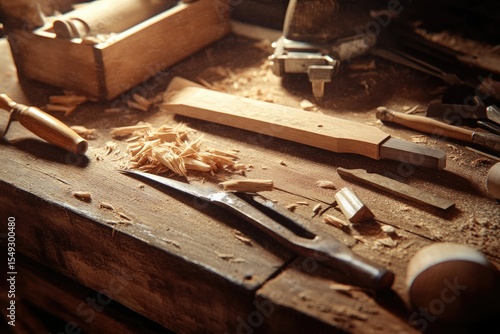 Flawless Visual of Woodworking Tools Tools on Wood