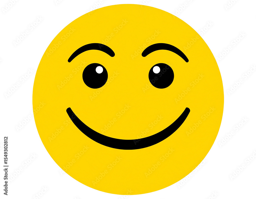 Fototapeta premium Smiling Emoji Face 