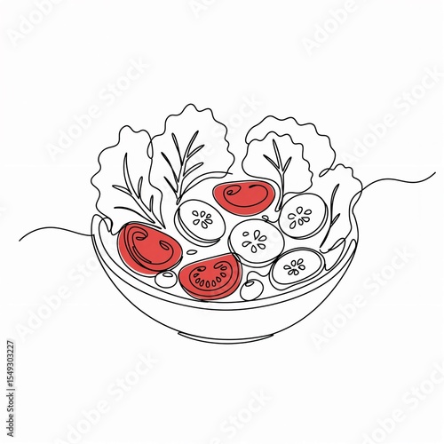 Hand Drawn Salad Sketch Illustration